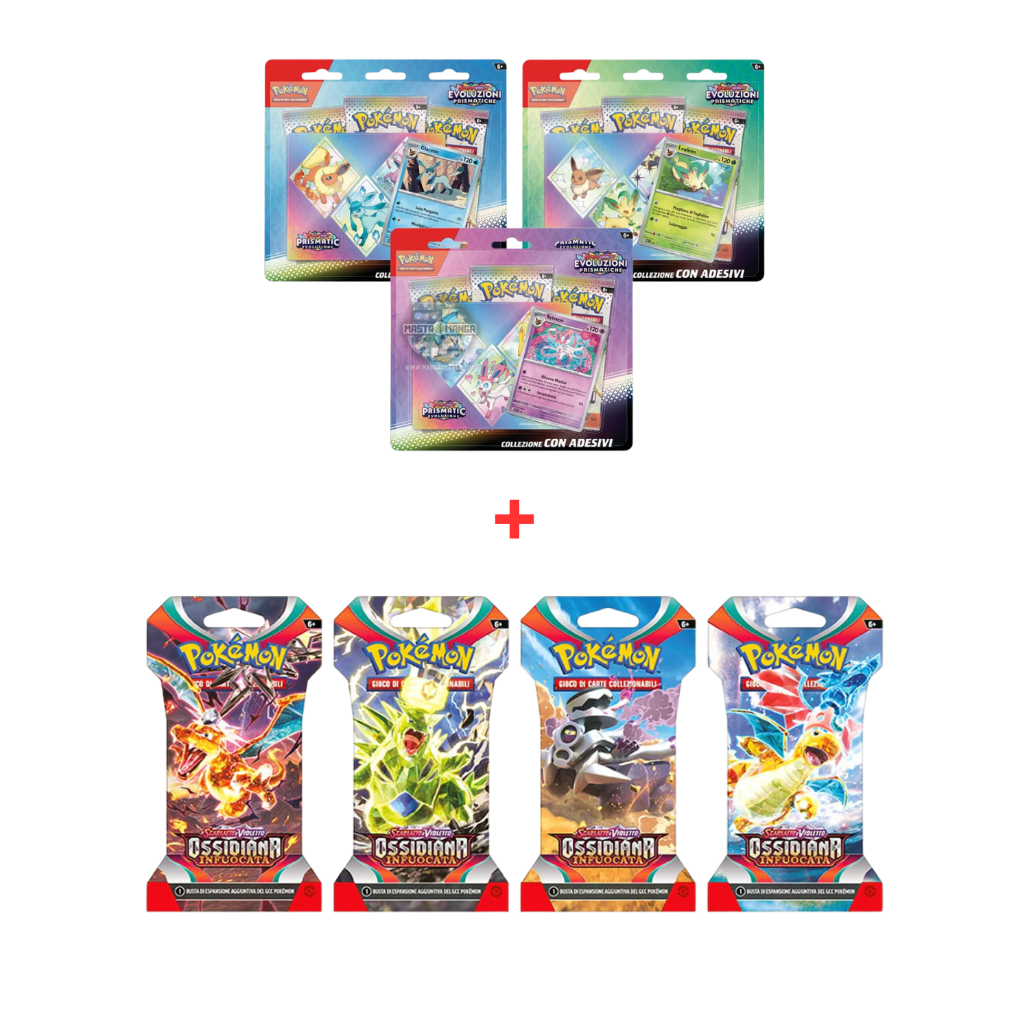 BUNDLE Collezione con Adesivi Evoluzioni Prismatiche (ITA) + 5x Buste –  Akra Cards And Games